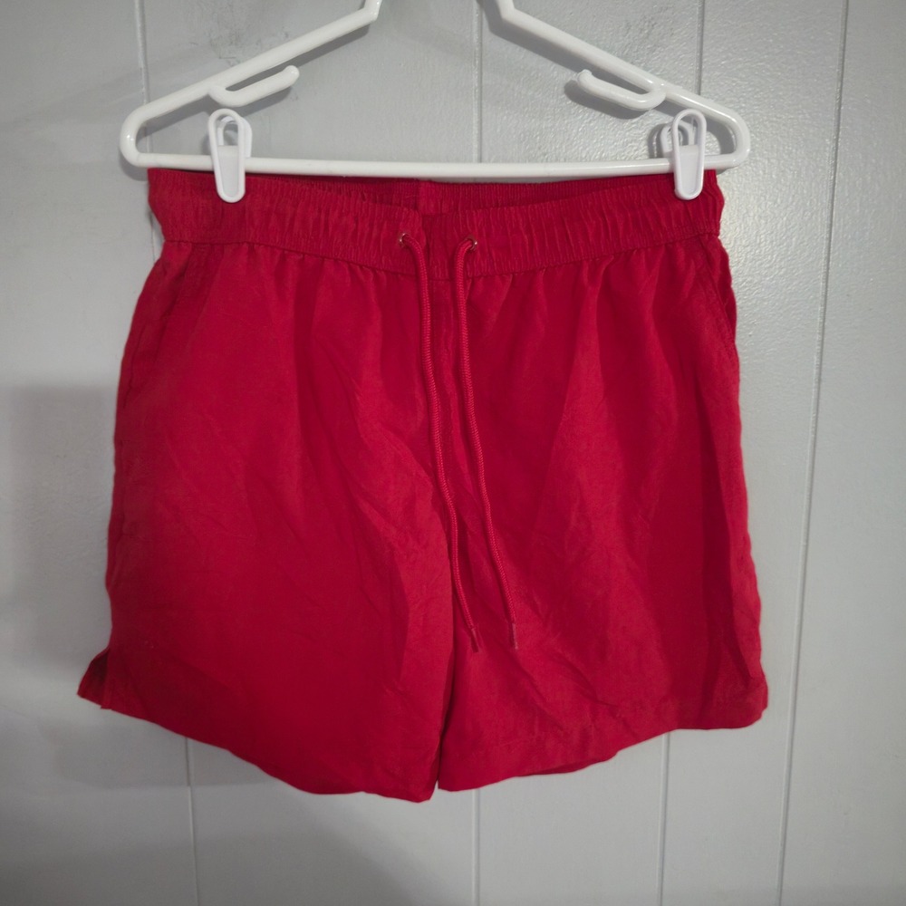 George Swim Trunks‎ Mens M Red Elastic Waist Mesh Lined Board Shorts
